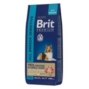 Сухой корм Brit Premium Dog Sensitive для собак всех пород с чувствительным пищеварением с ягненком и индейкой